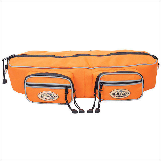WEAVER ORANGE 600D POLYESTER HORSE SADDLE TRAIL GEAR CANTLE BAGS