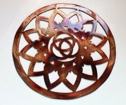 Sun w/ Ornamental Circle - Metal Wall Art - Copper 8" - $18.98
