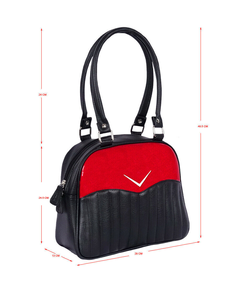 red chevron purse