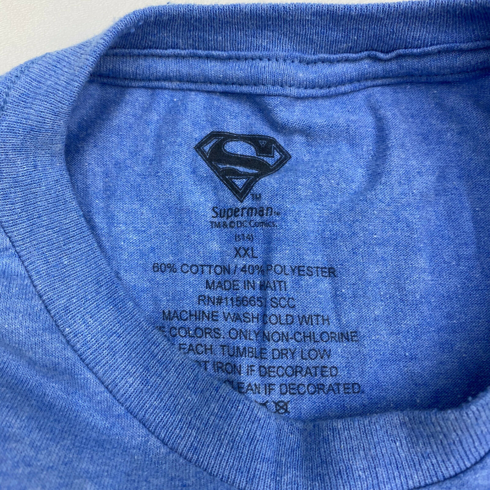 Superman T Shirt Mens Xxl Blue Logo Short Sleeve Casual T Shirts 9033