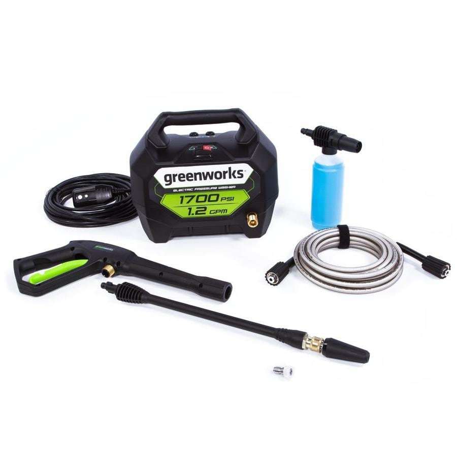 Greenworks 1700PSI 1.2GPM Cold Water Electric Pressure Washer Water