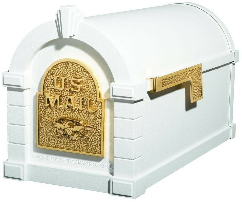 Decorative Post Mount Mailbox Large Size Corrosion Resistant Aluminum