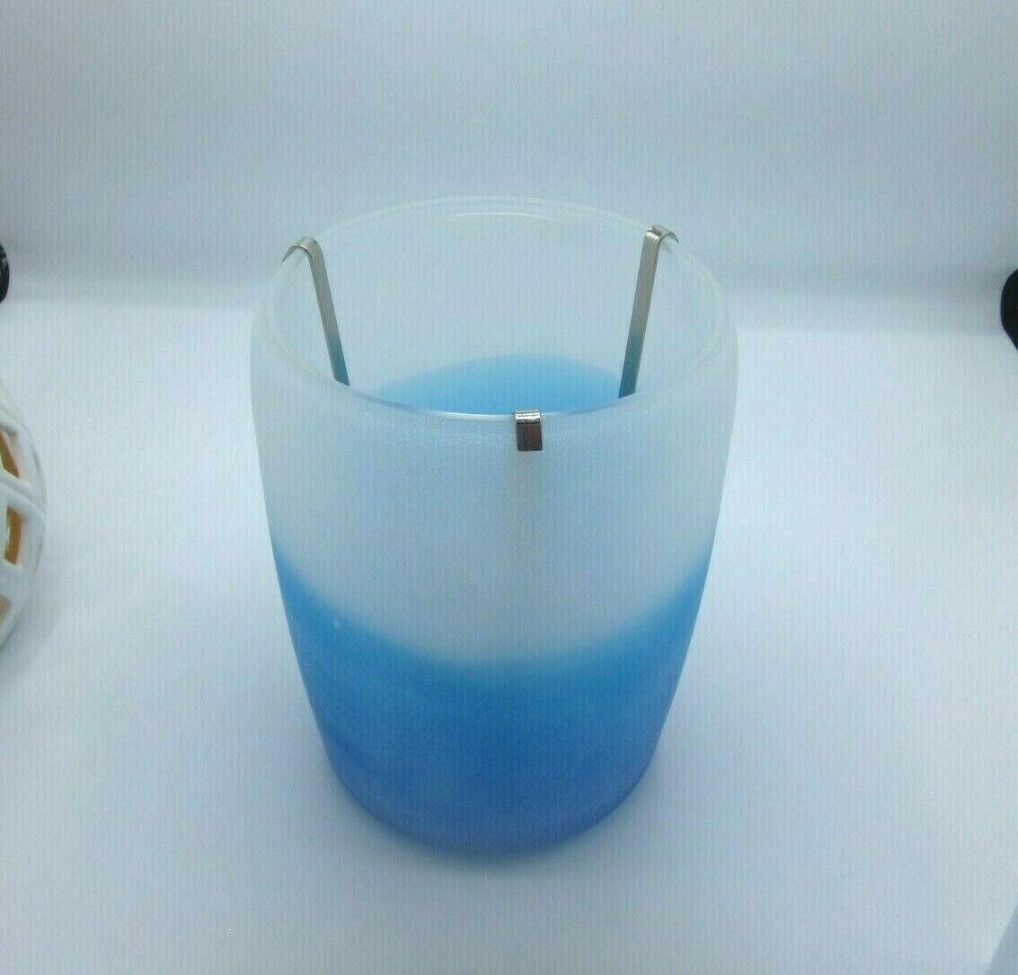 BATH & BODY WORKS CHROME ANCHORS SQUARE METAL LARGE 3 WICK CANDLE HOLDER 14.5 OZ 