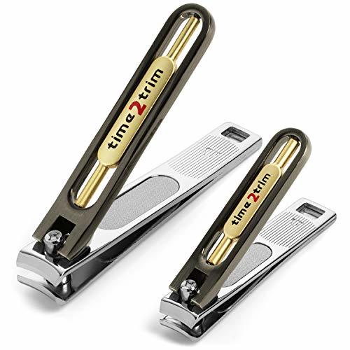 Fingernail & Toenail Clipper Set by Time2Trim Nail Kit for Men & Women Heavy Manicure