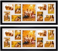 WIFTREY 2 Pack 4x6 Picture Frames Collage with 9 Openings, Display Eight... - $98.99