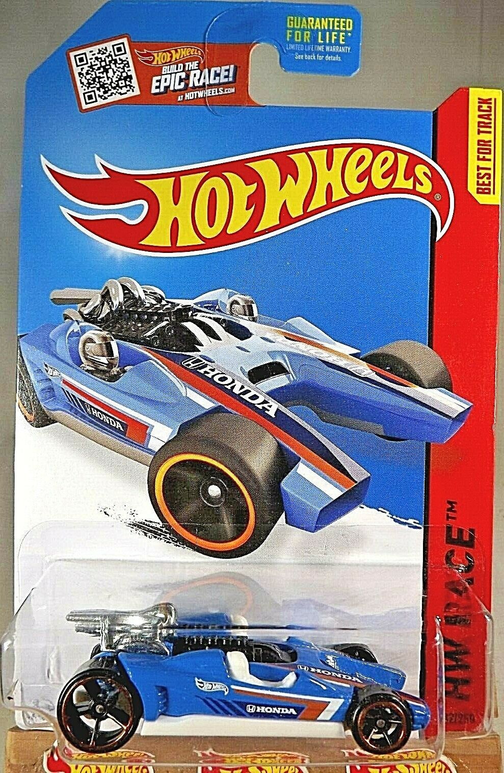 2015 Hot Wheels #182 HW Race-Track Aces HONDA RACER Blue/White Variant ...