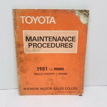 1981 1/2 Model Toyota Truck Original Factory Maintenance Procedures Manual - $17.99