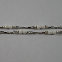 .925 RHODIUM MULTI STRAND NECKLACE WITH WHITE AGATE AND ZIRCONS image 4