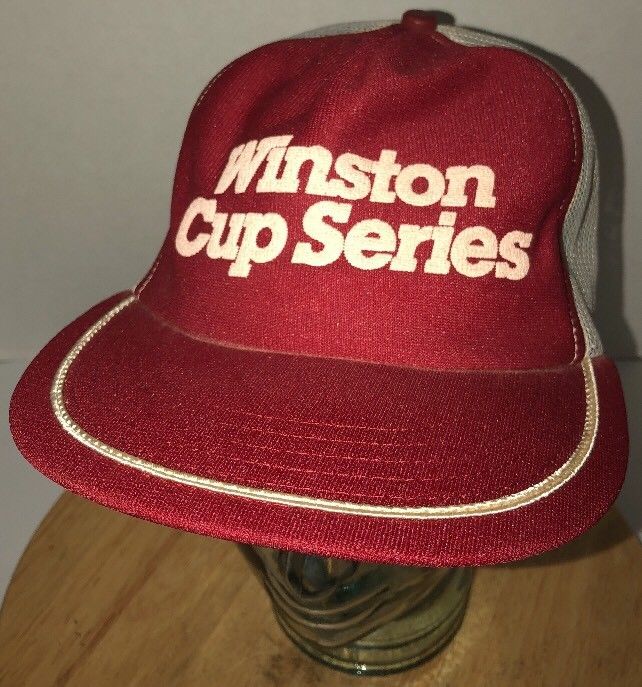 Vintage WINSTON CUP SERIES 70s 80s USA Trucker Hat Cap Snapback Red