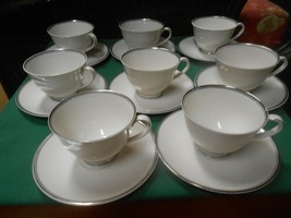 Beautiful Royal Doulton Argenta ....Set Of 8 Cups & Saucers - $64.93