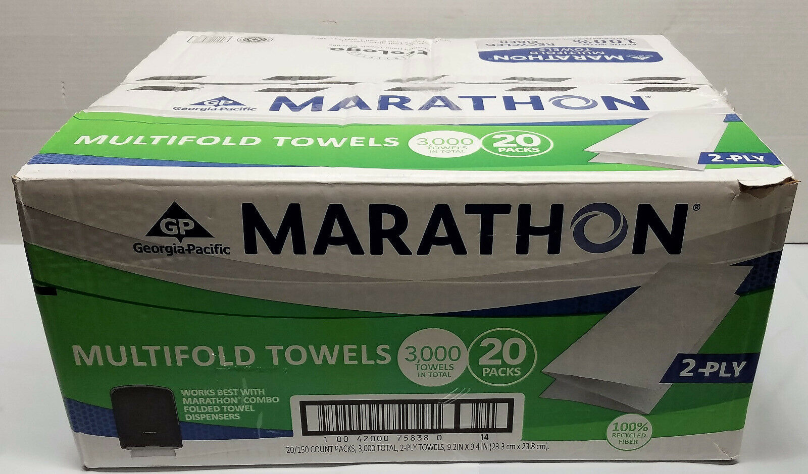 Marathon Premium Multifold Paper Towels - 19-pack - 150 Towels Per Pack 