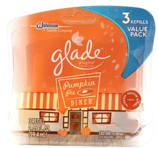 1 Open Pack Of Glade Plugins 2 Unused Pumpkin Pie Diner Scented Oil Refills - $18.99