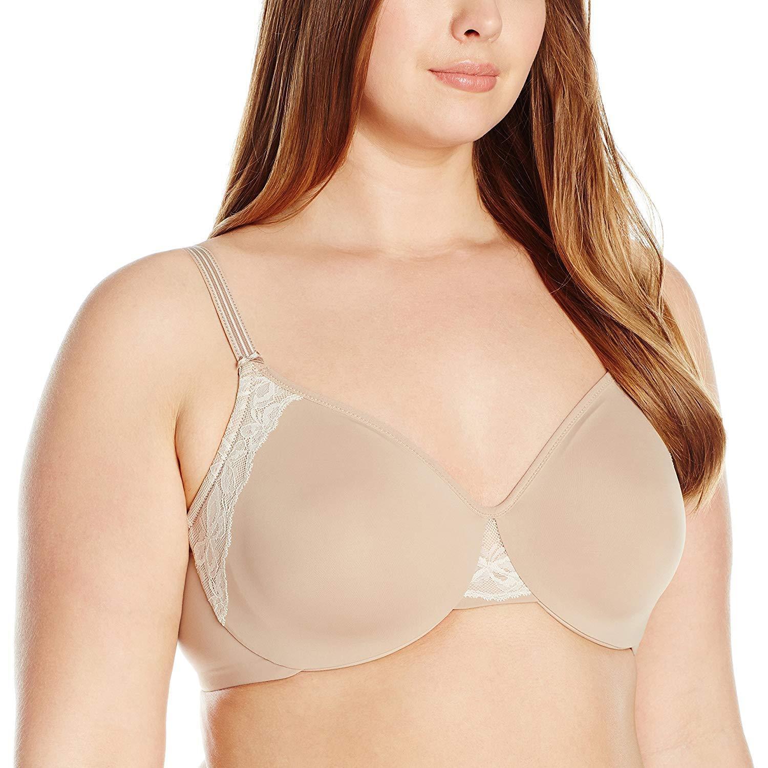 Olga TOASTED ALMOND Cloud 9 Underwire 2Ply Minimizer Bra, US 44DD