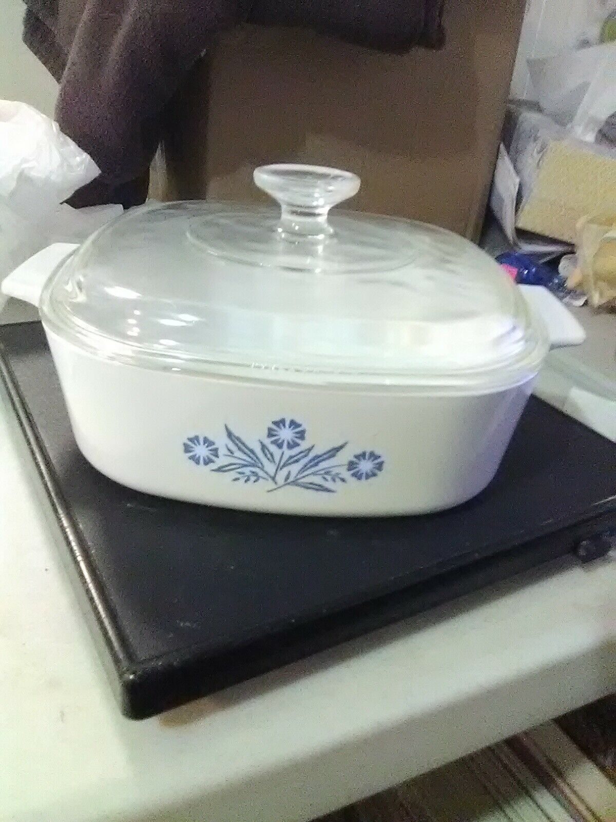 Primary image for Corning Glass Ware Cornflower Covered Casserole - 8 1/4" x 8 1/4"