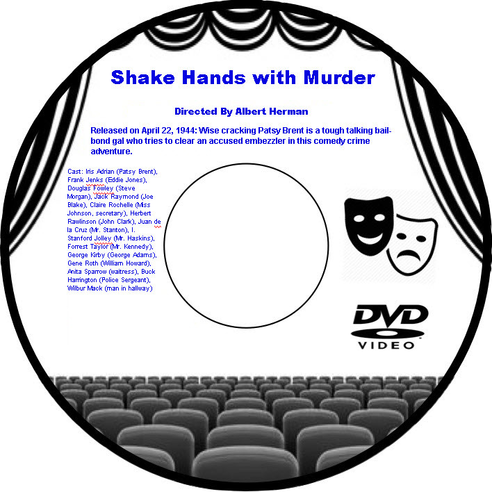 Shake Hands with Murder 1944 DVD Film Comedy Albert Herman Iris Adrian Frank Jen