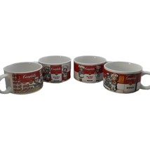 Vtg Set of 4 Campbell&#39;s 1997 Soup Mugs Cups By Westwood Red White Each D... - $22.86