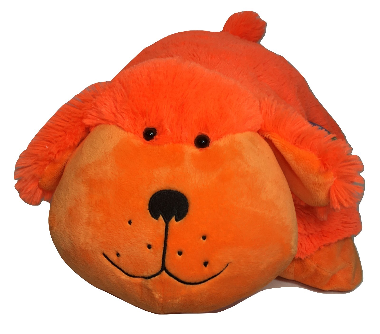 Pillow Pets Neonz Plush RARE Orange Puppy Dog LARGE Stuffed Animal Toy ...