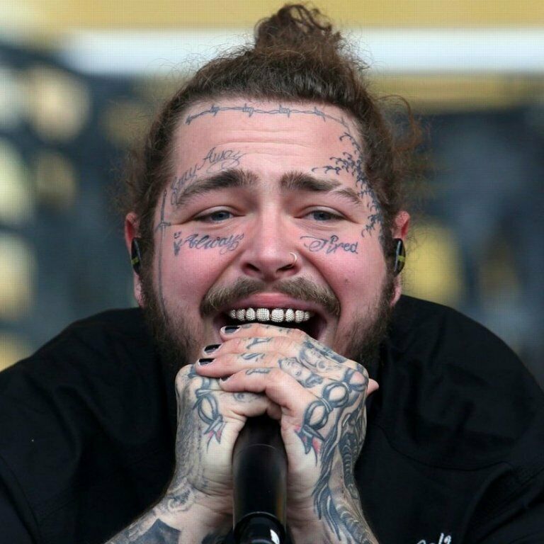 Post Malone Silver Mouth Teeth Deluxe Lab Diamond Grillz Set w Mold Kit ...