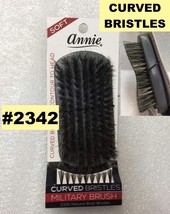ANNIE CURVED BRISTLES MILITARY BRUSH 100% Natural Boar Bristles #2342 - $2.96