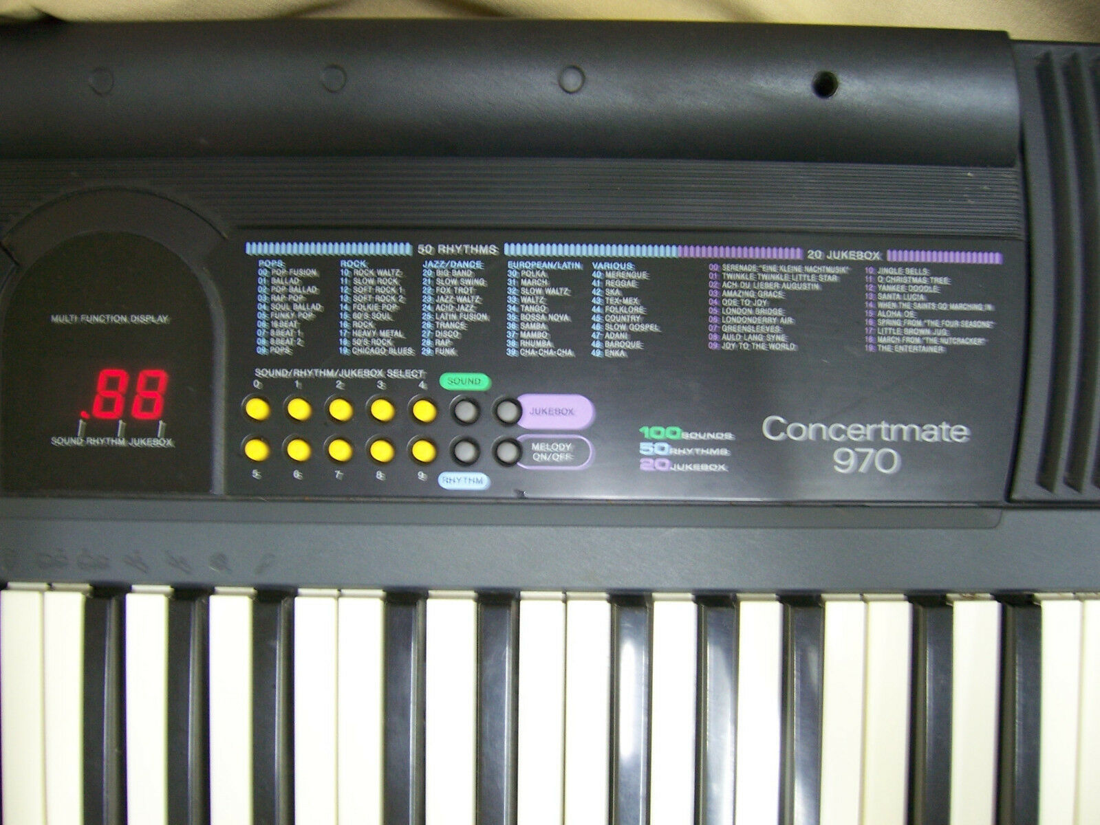 Casio CTK-480 Concertmate 970 Musical Keyboard 100 Sounds 50 Rhythms 20 ...