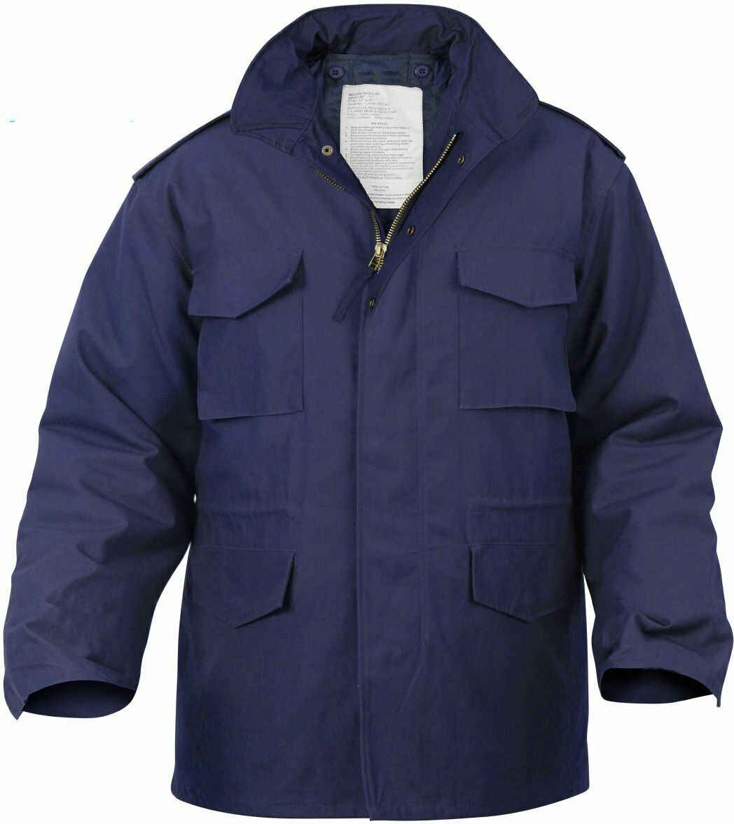 Navy Blue Military M-65 Field Coat Army M65 Jacket with Liner - Men's ...
