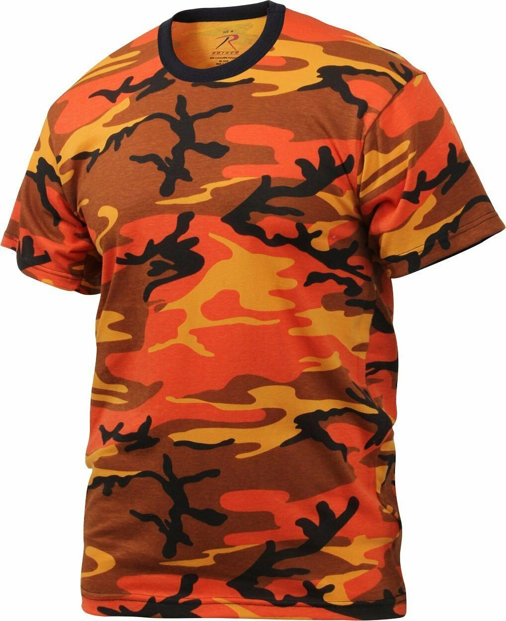 Orange Camo Shirt
 Mens Savage Orange Camouflage Tactical Military Short Sleeve T Shirt