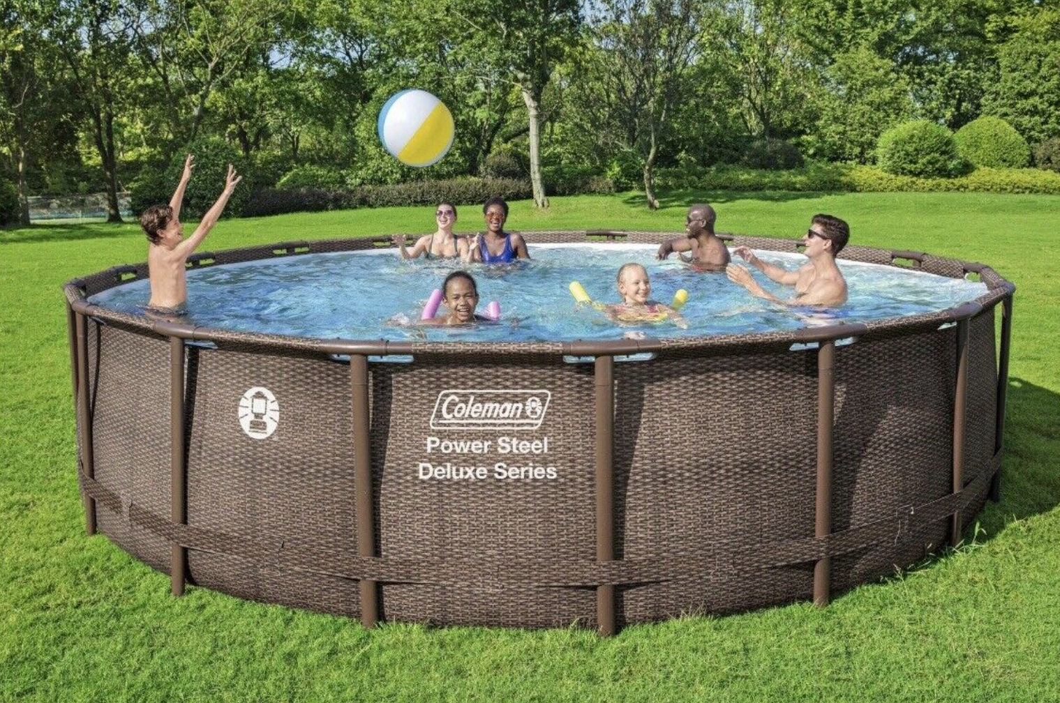 Newest Coleman Deluxe Series Ft X In Power Steel Ready To Ship Above Ground Pools