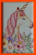 Unicorn Flower Light Switch Outlet Toggle & more Wall Cover Plate Home decor image 2