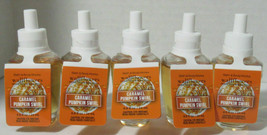Bath &amp; Body Works Wallflower Fragrance Refill Bulb Lot 5 CARAMEL PUMPKIN... - $48.95
