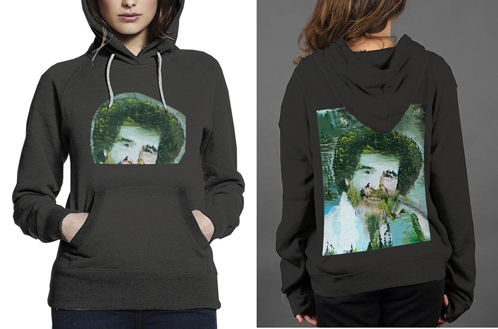 bob ross cat hoodie