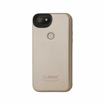 LuMee Two Selfie iPhone Case, Gold Matte LED Lighting Variable Dimmer Shock - $14.85