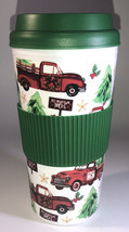 CHRISTMAS MUG CUP Travel Coffee Hot Cocoa Tea Tumbler For The Holidays R... - $7.80