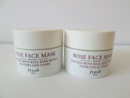 FRESH Rose Face Mask Infused Real Rose Petals Soothes Tones - 0.5 oz (LO... - $15.99