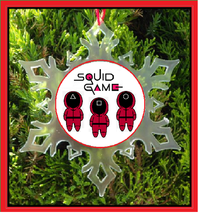 Squid Games Christmas Ornament - X-MAS Snowflake - $12.95