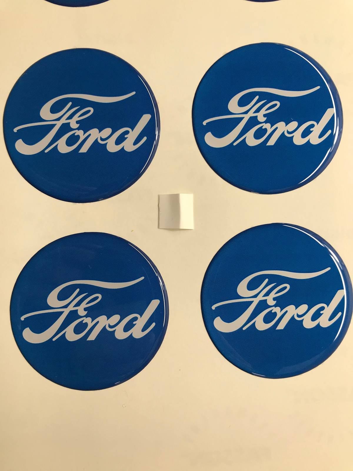 Logo Ford 4 x 50 domed stickers for wheel center caps Decals & Stickers