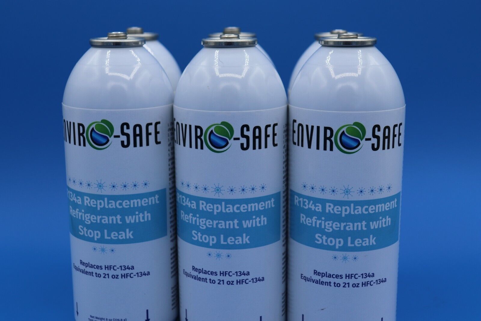 EnviroSafe R134a Replacement Refrigerant with Stop Leak 8oz 6 cans