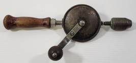 MM) Vintage Stanley Manual Hand Crank Drill Wooden Handle No. 626 Made in USA - $19.79
