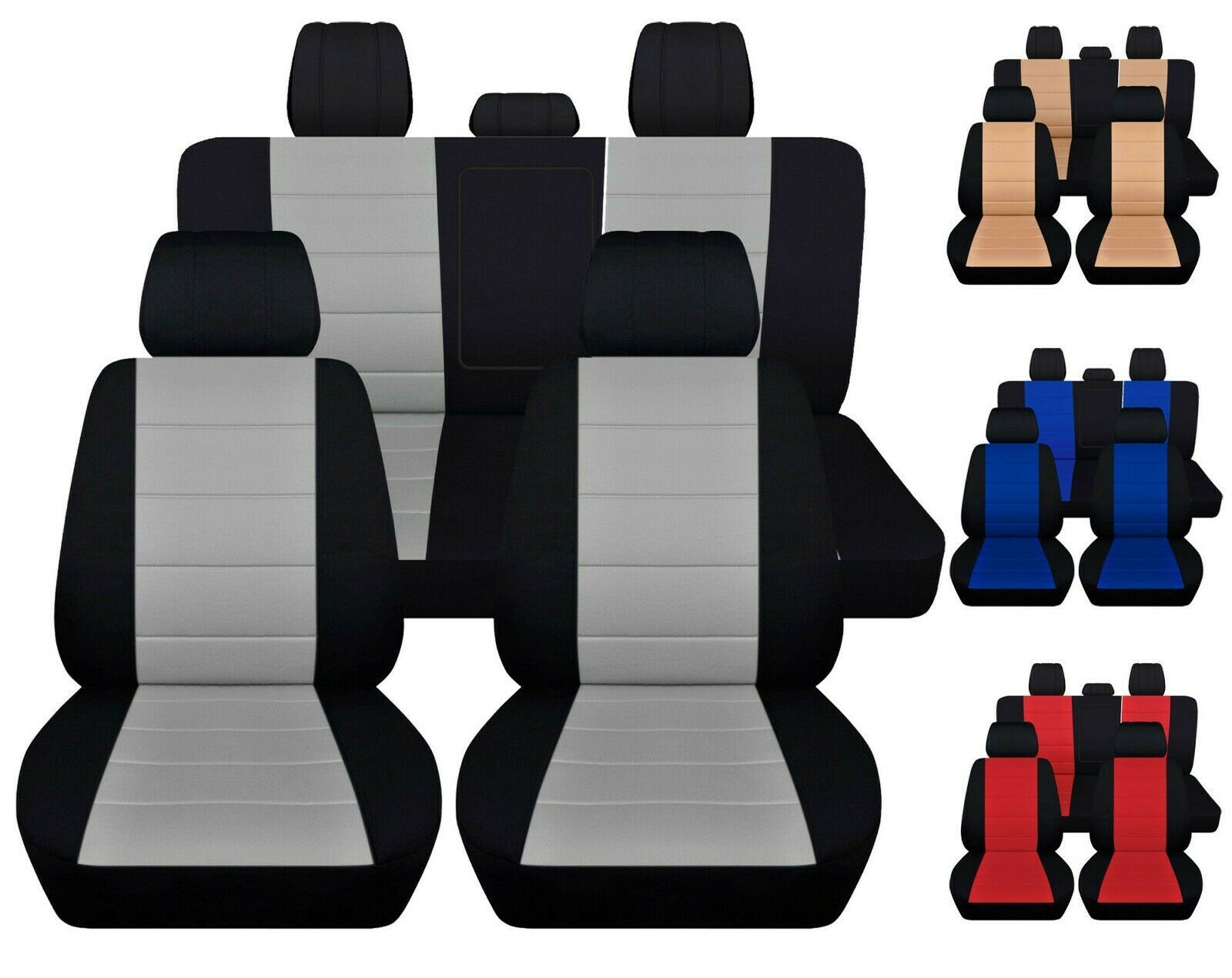 Front and Rear car seat covers fits Jeep Cherokee 2014-2021  Choice of 4 colors