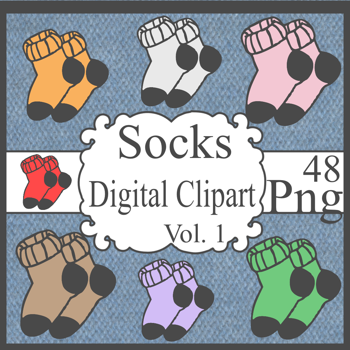 Primary image for Socks Digital Clipart Vol. 1