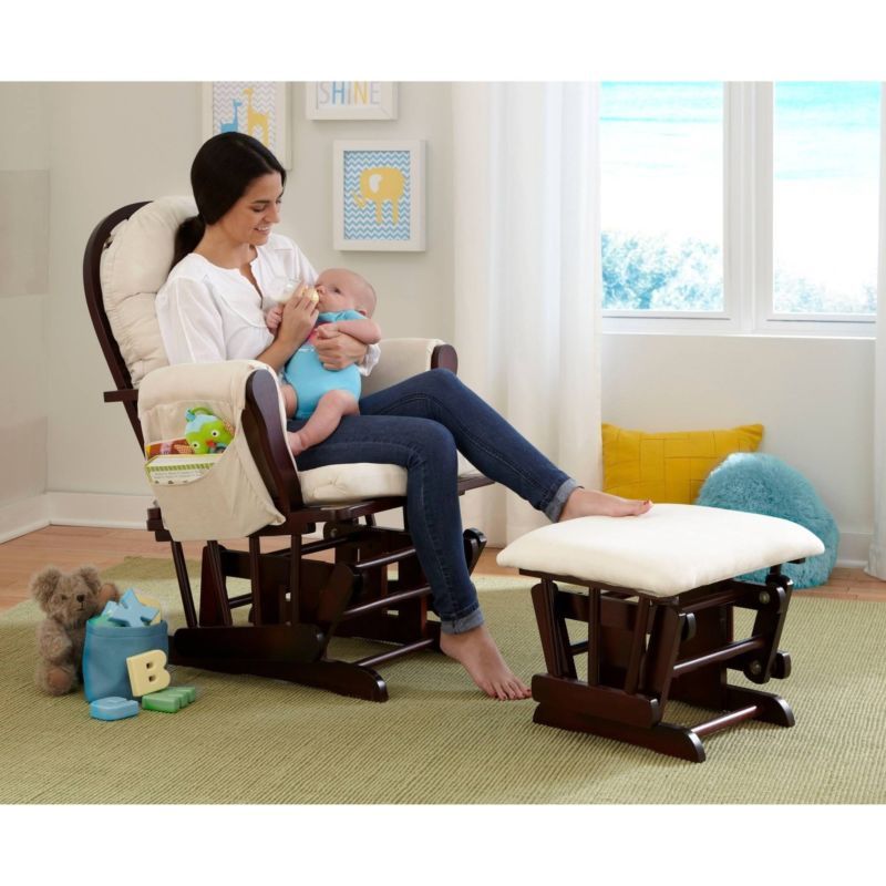 Glider Rocker Ottoman Chair Beige Cushion And 50 Similar Items Glider Rocker Ottoman Chair Beige Cushion And 50 Similar Items 3