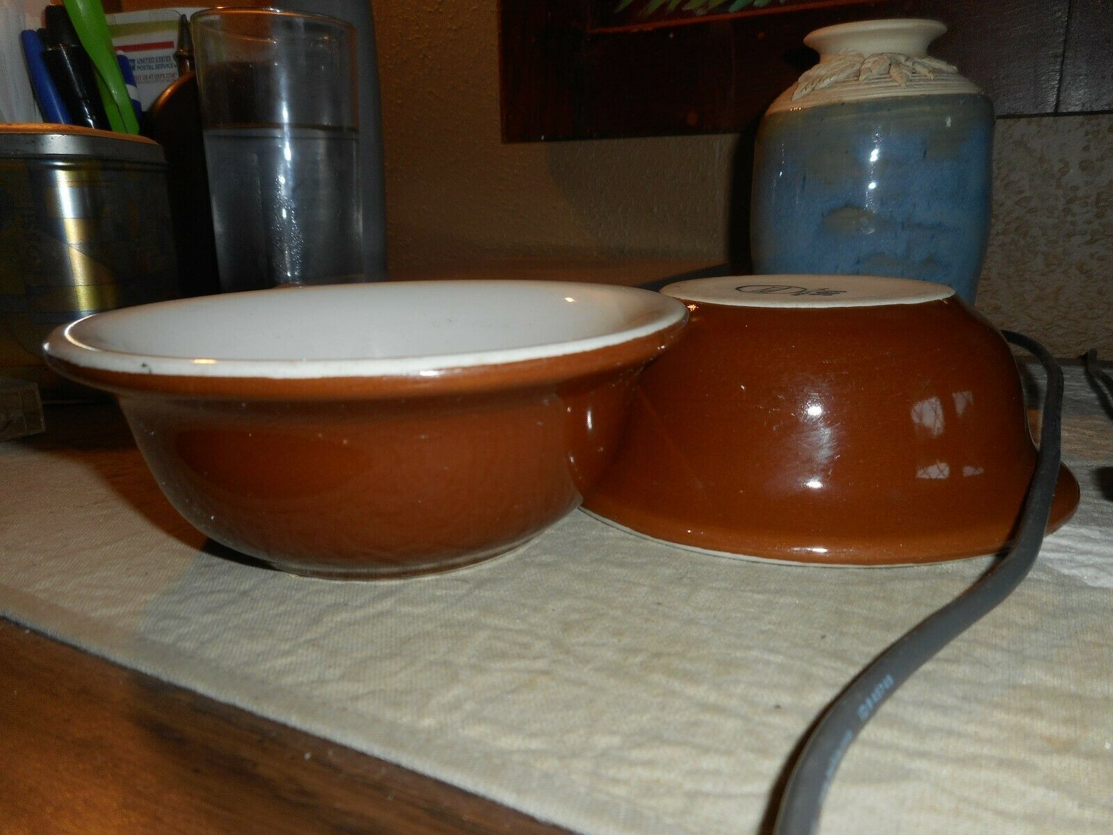Vintage Hall Ramekins Bowls 391 Brown Set of 2 Oven Ready Custard