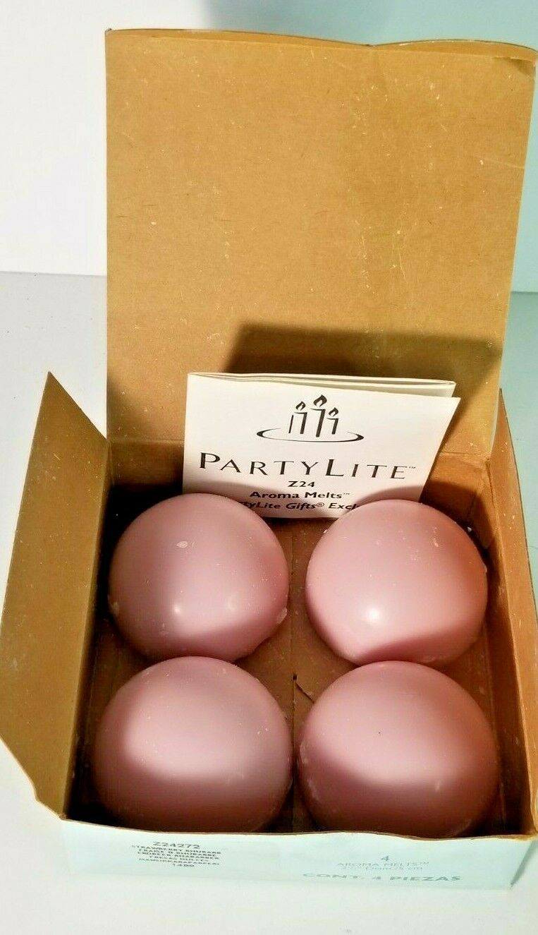 Primary image for PARTYLITE Z24272 (4)  AROMA MELTS STRAWBERRY RHUBARB NEW IN BOX