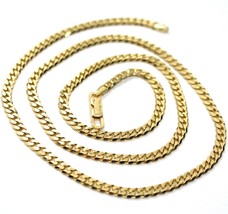 MASSIVE 18K GOLD GOURMETTE CUBAN CURB CHAIN 3.5 MM 20 IN. NECKLACE MADE IN ITALY image 1