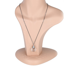 Gun Metal Tone Necklace & Multi-Facetted Ball With Swarovski Style Crystals - $18.99