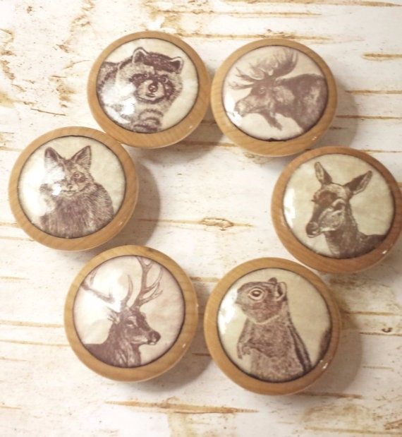 Handmade 1 5 Wildlife Animal Knobs Set Of And 50 Similar Items