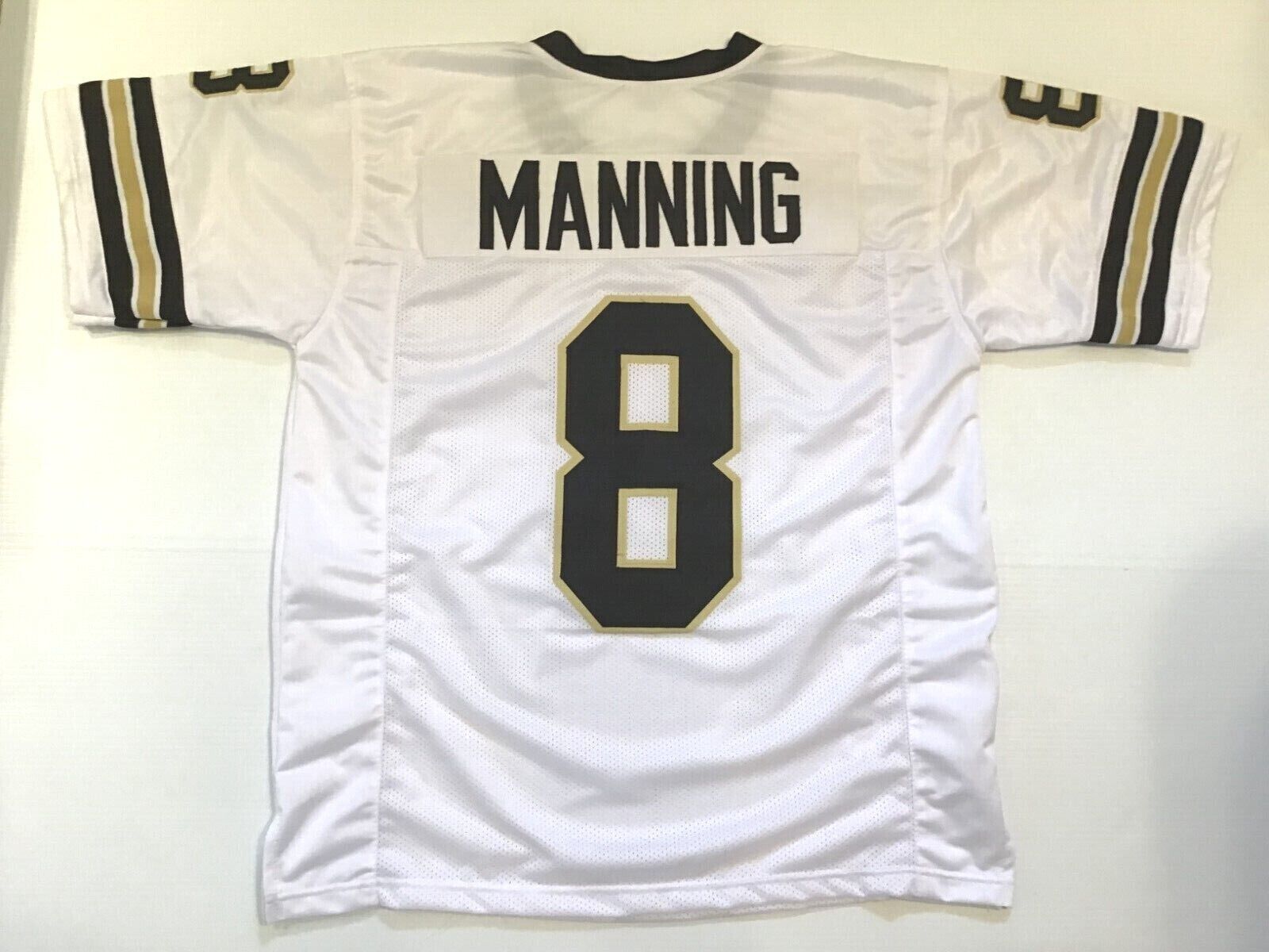 UNSIGNED CUSTOM Sewn Stitched Archie Manning White Jersey - M, L, XL, 2XL