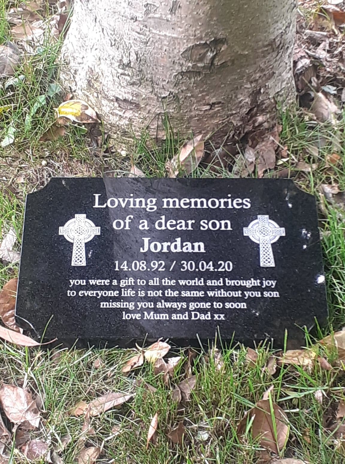 Flat Granite Headstone Grave memorial stone In Ground Grave Marker