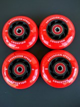 OUT8x 76mm Inline Roller Hockey Wheels with Abec-9 Bearings - 74A indoor... - $300.00