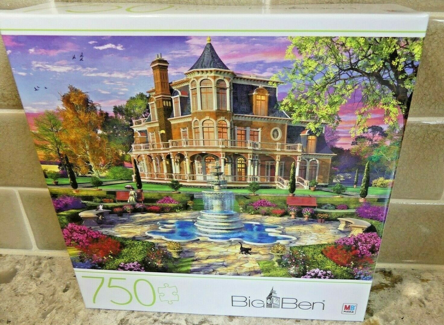 Primary image for 750 Piece Big Ben Victorian Mansion Grounds Jigsaw Puzzle Spinmaster New
