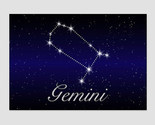 Gemini Zodiac Sign Canvas Print Gemini Gift Astrology Art Zodiac Print Gemini Wa